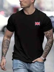 The Union Jack Pattern Flag Print Men’s Britain Comfy T-Shirt Graphic Summer Tee