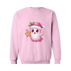 Christmas Cute Cookie Ghost Sweatshirt, Christmas Ghost Shirt, Gingerbread Ghost