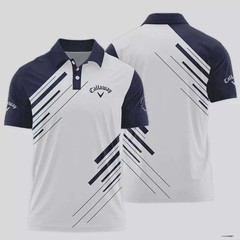 Callaway 124th U.S. Open Pinehurst Golf Polo Shirt Striped Dark Blue 1