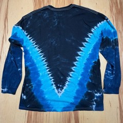 Pink Floyd Tie Dye Long Sleeve Shirt XL 2012 Dark Side of the Moon Liquid Blue