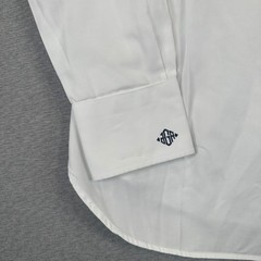 Canali Dress Shirt Mens 15.5 39 White Cotton Long Sleeve Spread Collar Italy