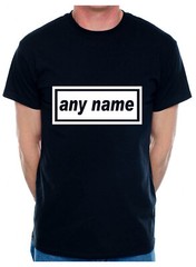 Personalised Mens T-Shirt Any Name You Choose The Name Word Song