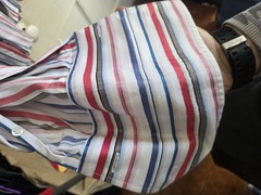 Duchamp Men’s Striped Designer Button Cuff Shirts Lot of 3 Size 15.5″ Tall 39cm