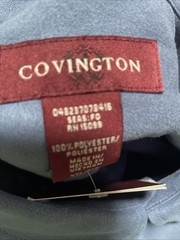 Covington Micro Suede Blue Button Up Shirt Size XXl New With Tags