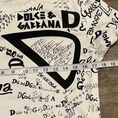 Dolce & Gabbana All Over Graffiti Scribble Logo Print T-Shirt White Men’s 48 M