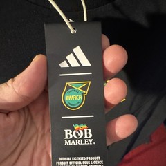 adidas Jamaica Football Federation Bob Marley Graphic Tee Black Men’s M Crew
