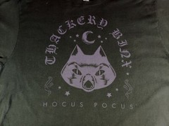 Disney Hocus Pocus Black Purple Cat Thackery Binx Halloween T Shirt Size XL