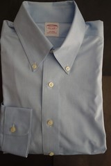NWT Brooks Brothers Non Iron Blue Button Down Shirt 15.5-31.5 Slim MSRP $170