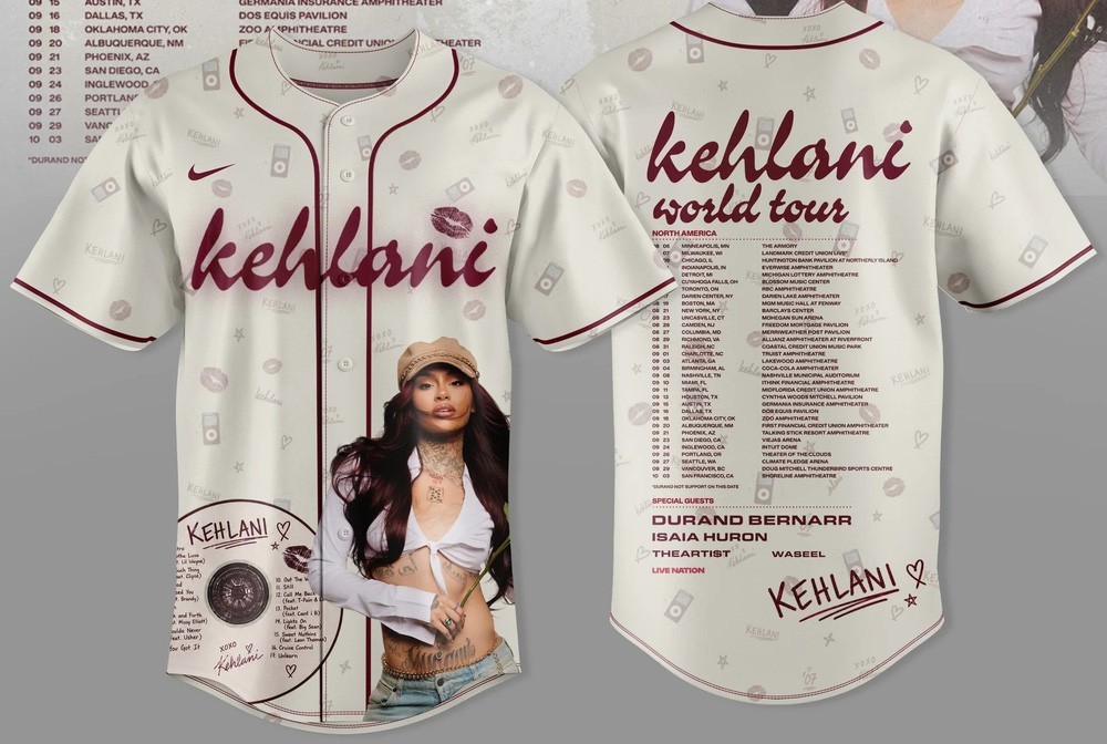Kehlani Graphic Tracklist White Retro Baseball Jersey Music Gift For Fan