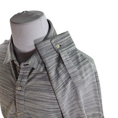 Scotch & Soda Space Dyed Button Down Shirt Gray Long Sleeve Mens Size XL