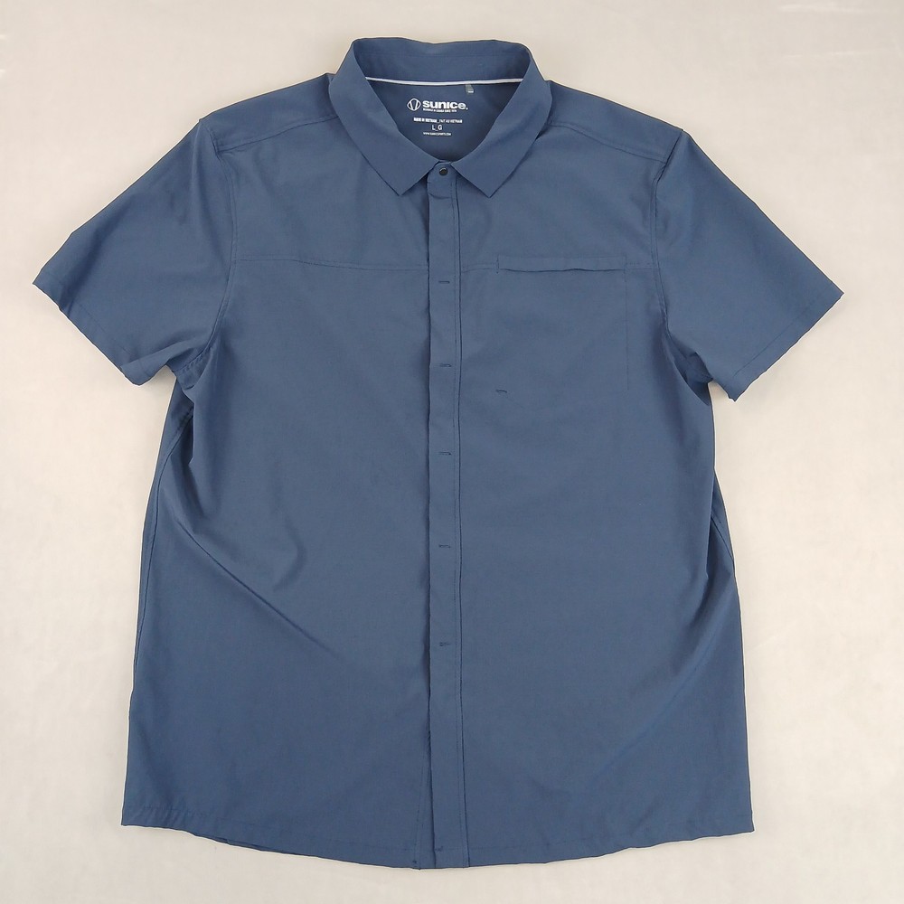 Sunice Large Mens Shirt Snap Button Outdoors Stretch Performance 22×27