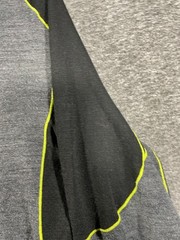 Smartwool Merino Wool Base Layer Long Sleeve Mens Medium Grey Black Neon Sport