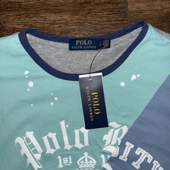 Polo Ralph Lauren MULTI COLOR Patchwork Print T-Shirt MENS L CITY PLACE