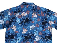 PINEAPPLE CONNECTION vintage medium floral hawaiian dragon shirt rayon pocket