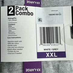WP Weatherproof Men’s 2 Pack Grey & White Short Sleeve Henley Size XXL