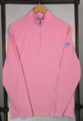 JOHNNIE-O x RAVINIA GREEN CC Mens Medium Performance 1/4 Zip Pullover Pink Golf