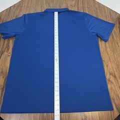 Nike Golf Polo Shirt Mens XL Blue Move To Zero – Stretch – AMD Dell Logo Swoosh