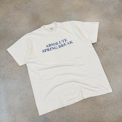 Vintage 90s Absolute Vodka Spring Break Tee Shirt XL White Panama City Beach