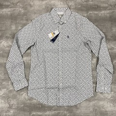 PENGUIN MUNSINGWEAR long sleeve shirt S button up down aop bright white