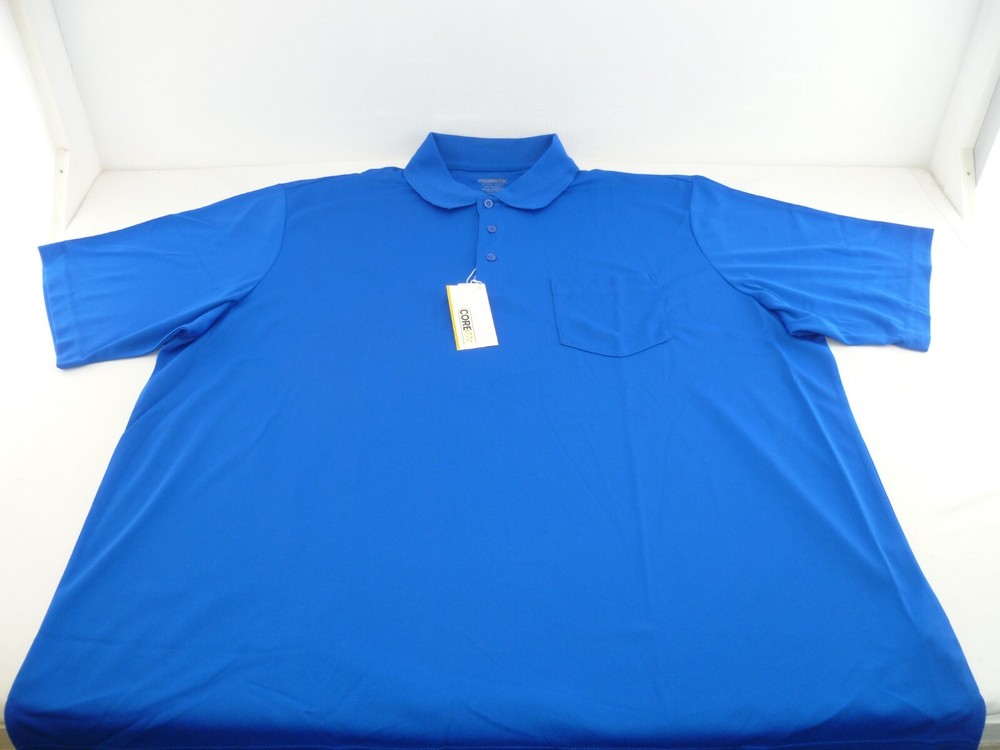 NEW Men’s Core365 Origin Performance Piqué Polo with Pocket-4XL, Blue (88181)