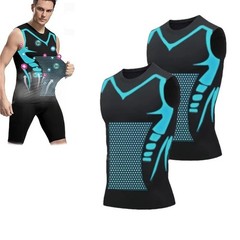 Men Compression Shirt Version Ionic Shaping Sleeveless Vest Sport Tank Top S-2XL