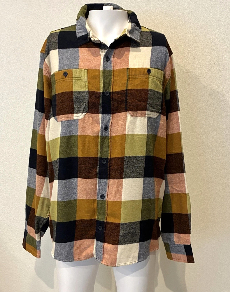 Alpine Design Brushed Flannel Plaid Long Sleeve Shirt Outdoor Cabin Cozy Mens XL