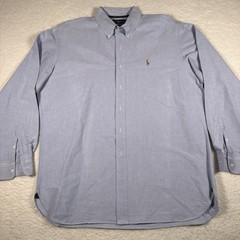 Ralph Lauren Classic Fit Button Down Modern Vent Shirt Mens XL Light Blue Cabin