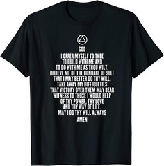 NEW! Third Step Prayer Alcoholics Anonymous AA NA Recovery T-Shirt – MADE IN USA