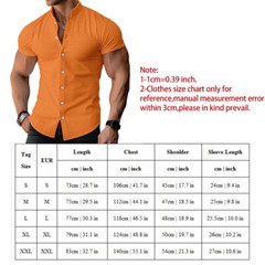 Men Summer Button Up Shirts Solid Short Sleeve Casual Formal Work Tops Shirts