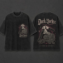 Dark Vortex Gothic Pinup Vintage Washed Graphic Tee