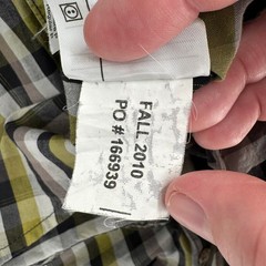 Carhartt S218 Classic Plaid Button Down Shirt Mens Small Green Black Gray Plaid