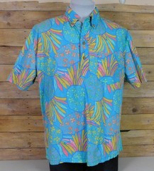 Chubbies The Nutter Hawaiian Pullover Shirt Mens Large Short Sleeve Pineapples