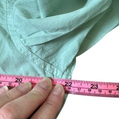 Frank & Eileen Luke Classic Button Front Shirt Mint Green Cotton Casual Small