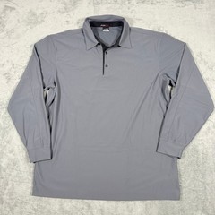 Nike Tiger Woods Mens Large Long Sleeve Golf Polo Shirt Grey 336832-021