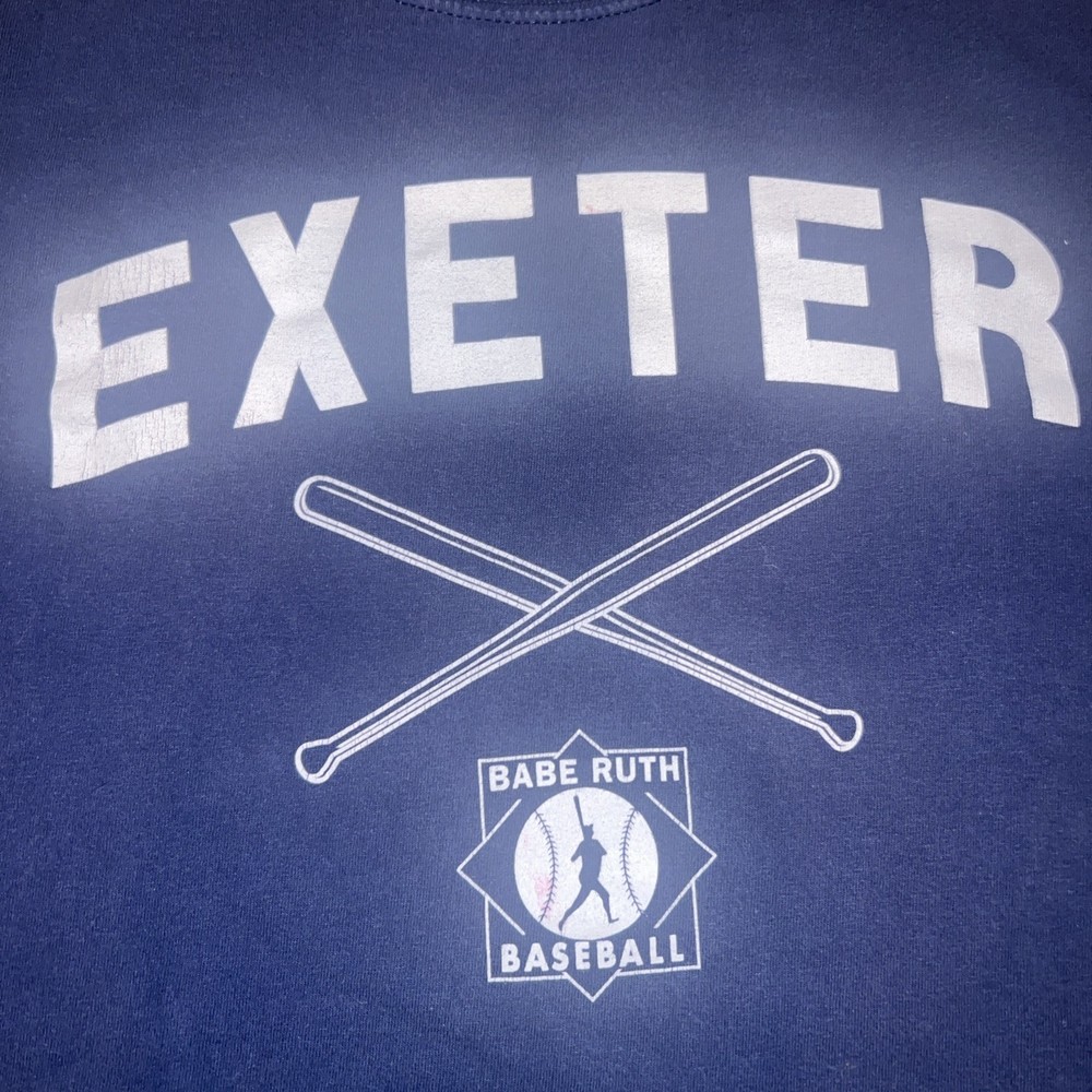 Rare Phillips Exeter Baseball Team Issued Babe Ruth Shirt Adult Large Vintage