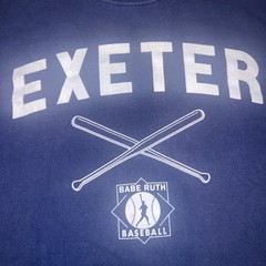 Rare Phillips Exeter Baseball Team Issued Babe Ruth Shirt Adult Large Vintage