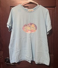 Vintage Group Scuba Shirt Men’s 2x Blue Graphic Logo Faith Church Y2K