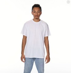 Gildan G800 Adult 5.5 oz 50-50 White T-Shirt Size Medium – 5 count