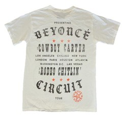 Beyonce Most Wanted Tee S White Cowboy Carter Tour 2025 Merch NEW *flaw