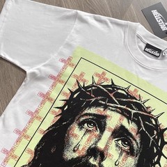 MENS HELL STUDIOS STAR A crying character logo Printed Cotton T-shirt