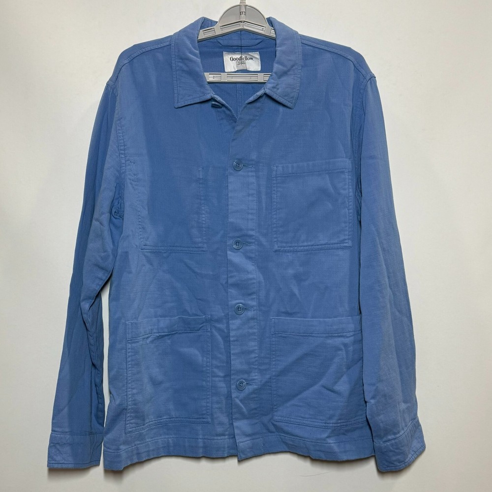 Men’s Long Sleeve Tailored Work Shacket – Goodfellow & Co Blue L