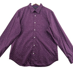 Banana Republic Camden Fit Custom Wash Men’s Size L Polka Dot Casual Shirt
