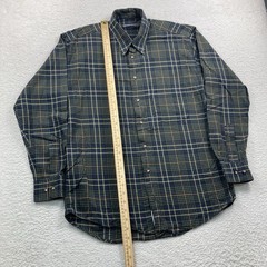 Vintage Gitman Bros Button Down Shirt Men Medium Green Tartan Plaid Made in USA