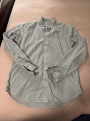 Everlane Small Cotton Long Sleeve Button Up Blue White Striped Oxford