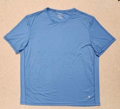 Soybu Shirt Mens Large Blue Performance Stretch Yoga Running Training Athletic