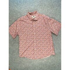 Joseph Abboud Albiate Toucan Shirt Men XXL Pink Short Sleeve Cotton Bird Print