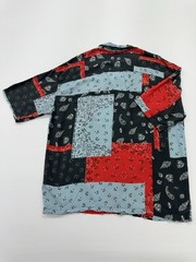 Pull&Bear Mens Shirt Multicoloured Patchwork Size M Casual Button Down