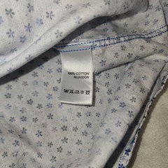 MARCELLO Button Down Shirt Pattern Italian Fabric Men’s XXL Blue White