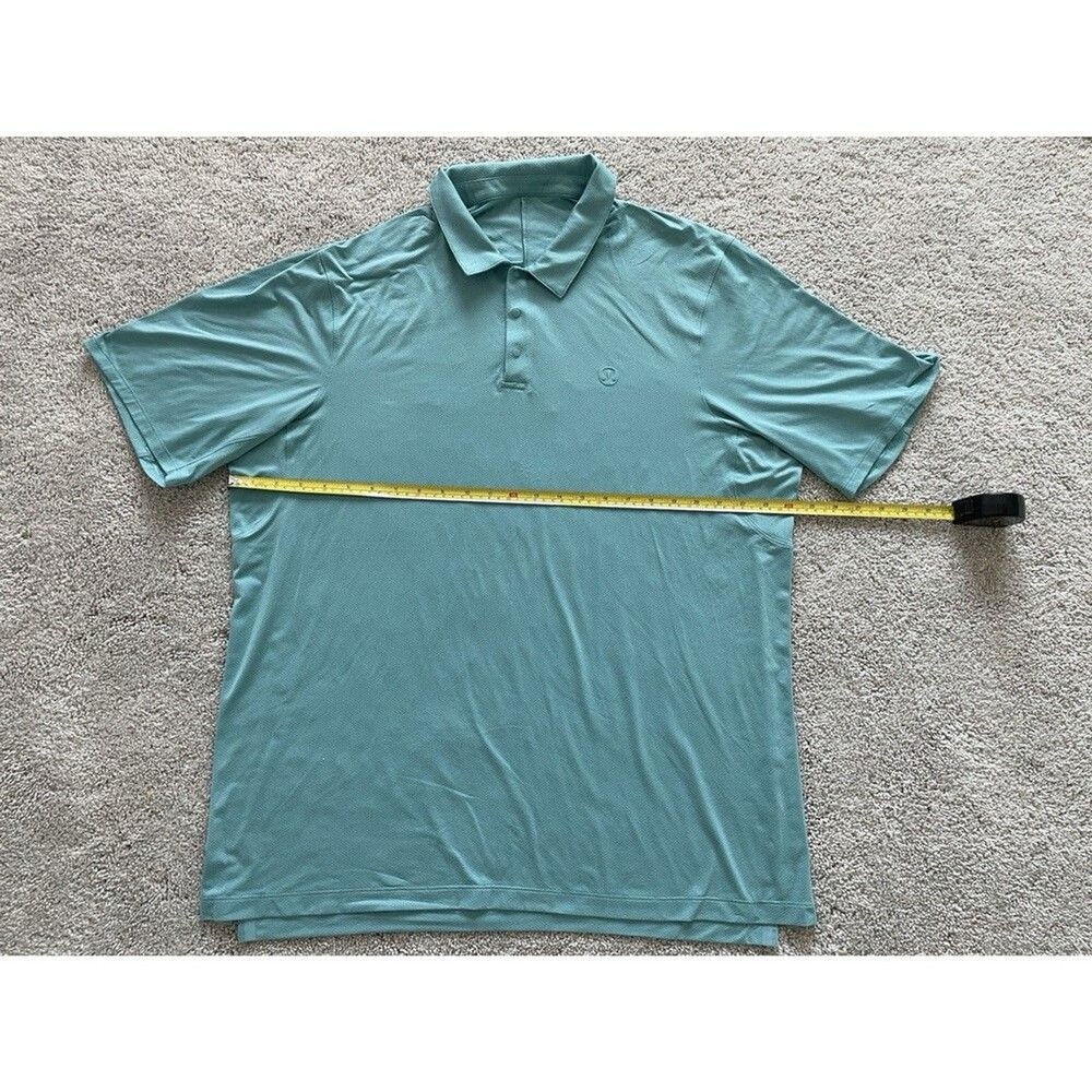 Lululemon Logo Pro Snap Front Performance Short Sleeve Polo XXL Golf Tennis