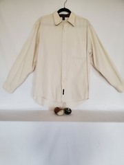 🛳PORT AUTHORITY🛳 Cotton/Polyester Beige Long Sleeve Dress Shirt Men’s Sz. Lg.